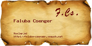 Faluba Csenger névjegykártya